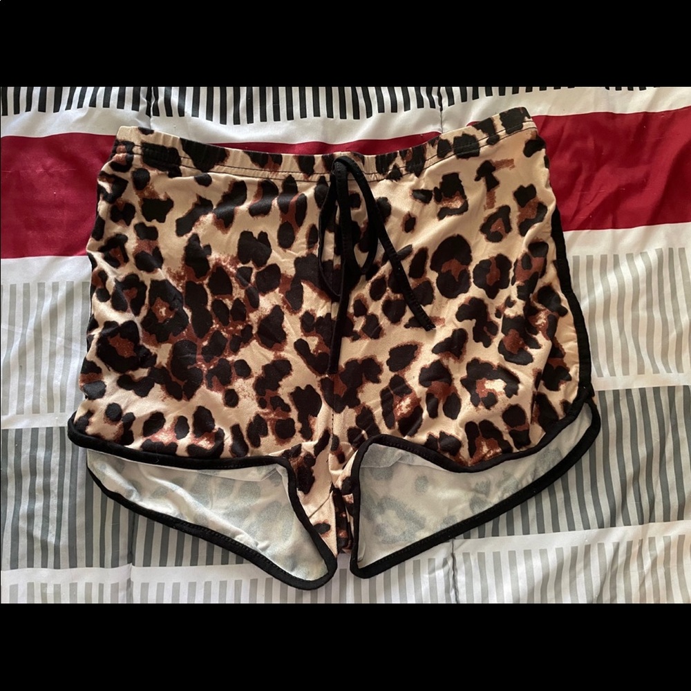 SHEIN Leopard Sleep Shorts.